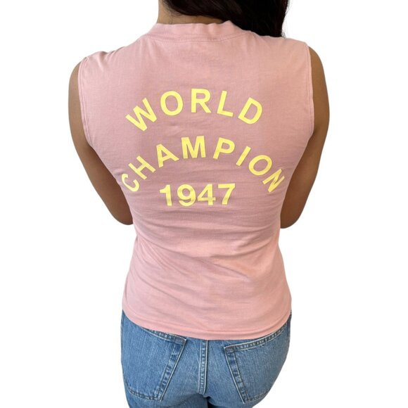 Christian Dior Vintage 2002 J'ADORE Logo Tank Top #36 Pink Yellow [106422] - Picture 4 of 15